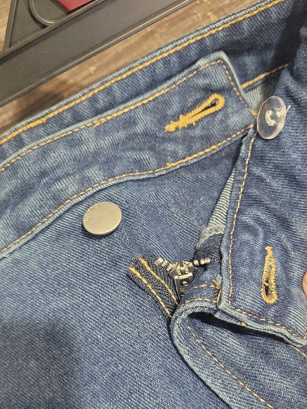 Cider Wide-Leg Jeans in Medium Blue New Size M - Picture 9 of 14